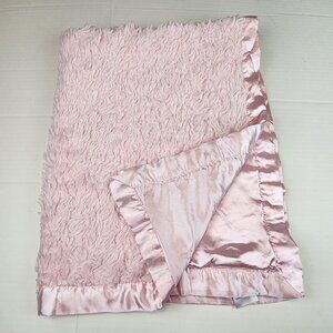 Koala Baby pink baby blanket satin trim reverse